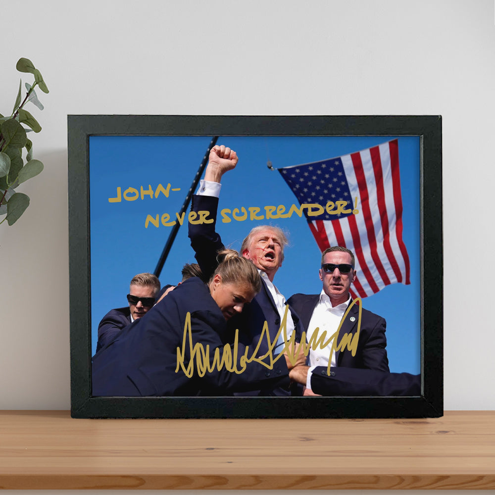 Trump Legends Never Die Never Surrender Picture Frame DM01 63187