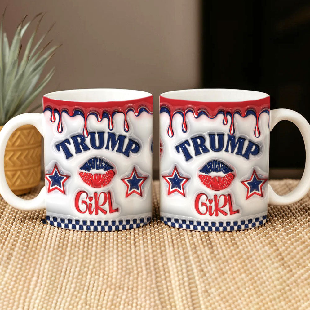 Trump Girl 3D Inflated Effect Printed Mug - Gift For Best Friends, BFF, Sisters HO82 63298