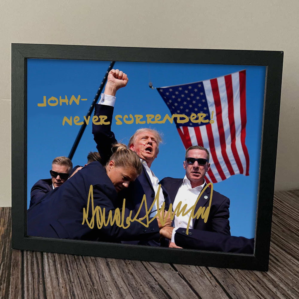 Trump Legends Never Die Never Surrender Picture Frame DM01 63187