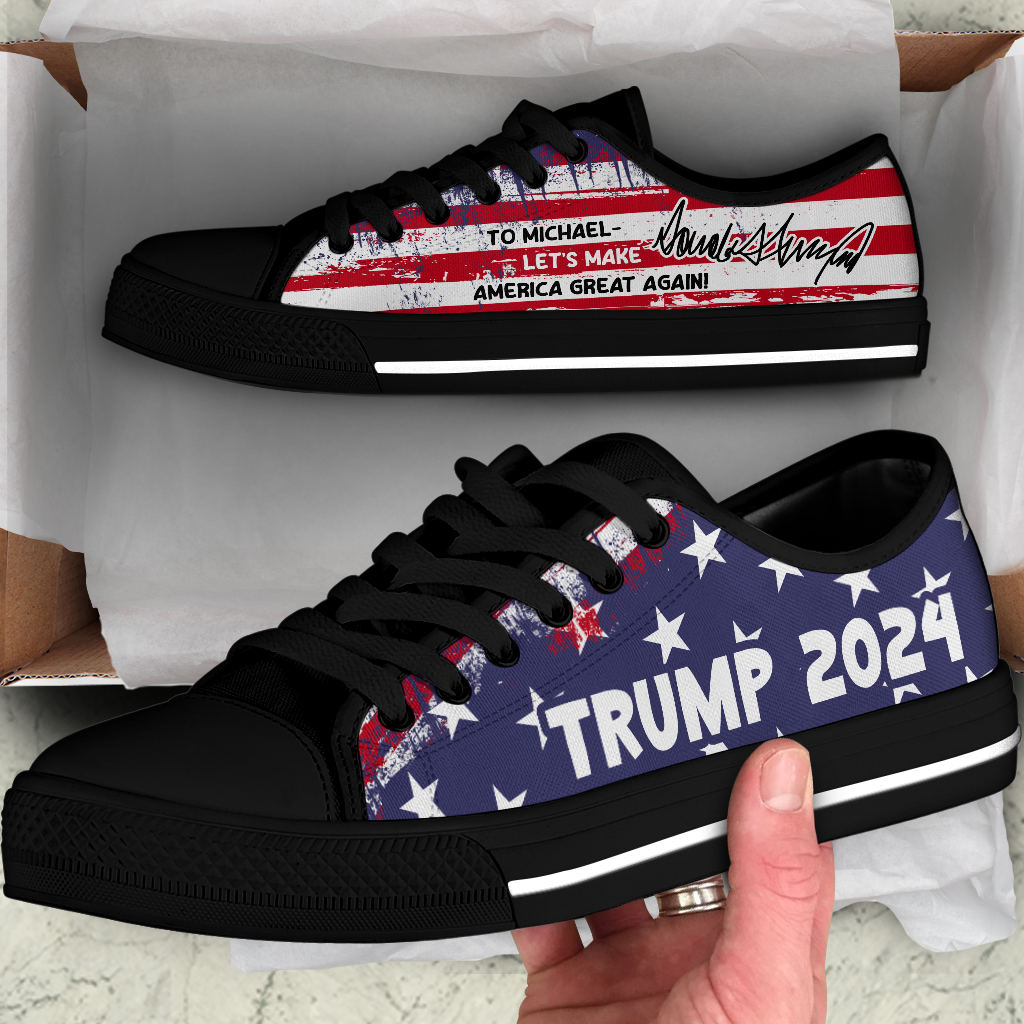 Trump 2024 Let's Make America Great Again Canvas Shoes HA75 63264