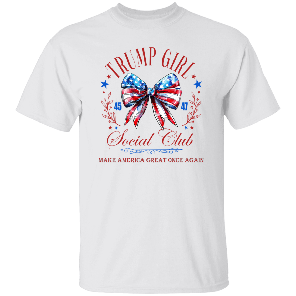 Trump Girl Social Club Make America Great Once Again Bright Shirt HA75 63272