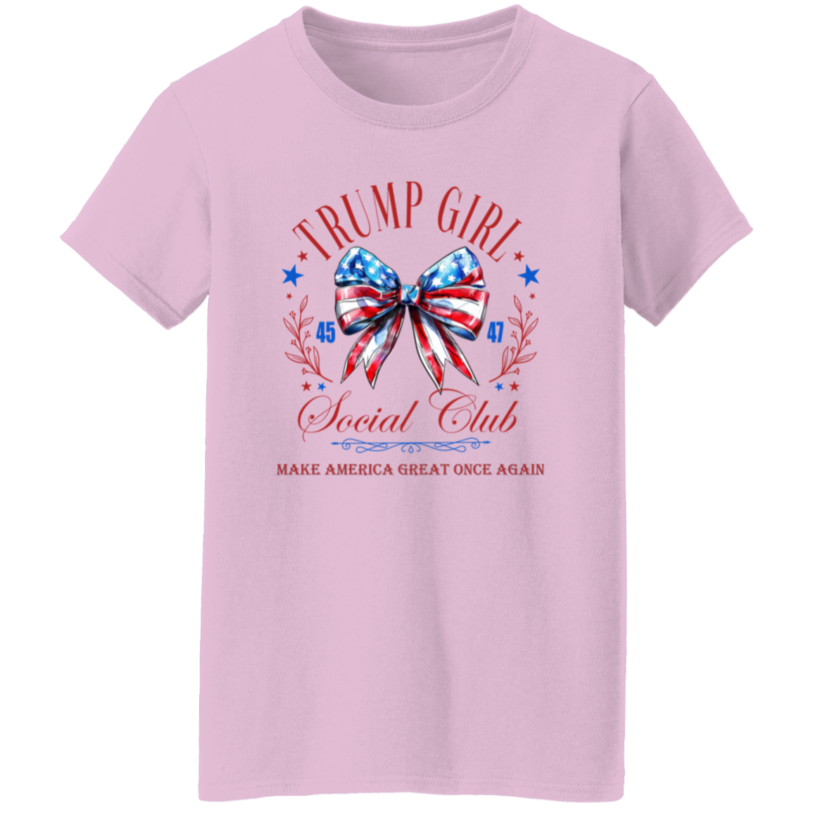 Trump Girl Social Club Make America Great Once Again Bright Shirt HA75 63272