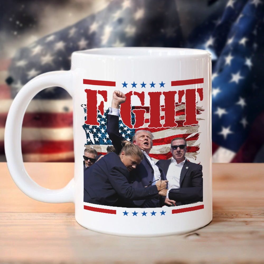 Trump Fight I Stand With Trump Mug HA75 63178